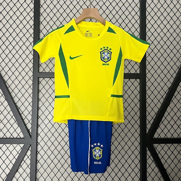 Camiseta Brasil Primera Retro Niño 2002